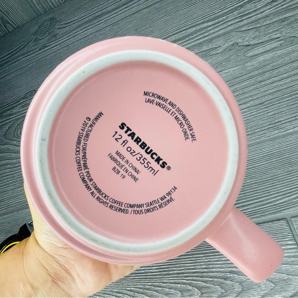 Starbucks Textured/Speckled Pink Coffee Mug/Cup 2019 Matte 12oz Valentine’s Day - Picture 4 of 11